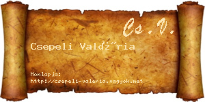 Csepeli Valéria névjegykártya