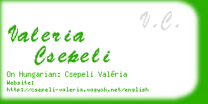 valeria csepeli business card